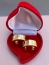 Par de aliança de ouro 12k anatômico e reto por fora com dois frisos e acabamento diamantado 8mm